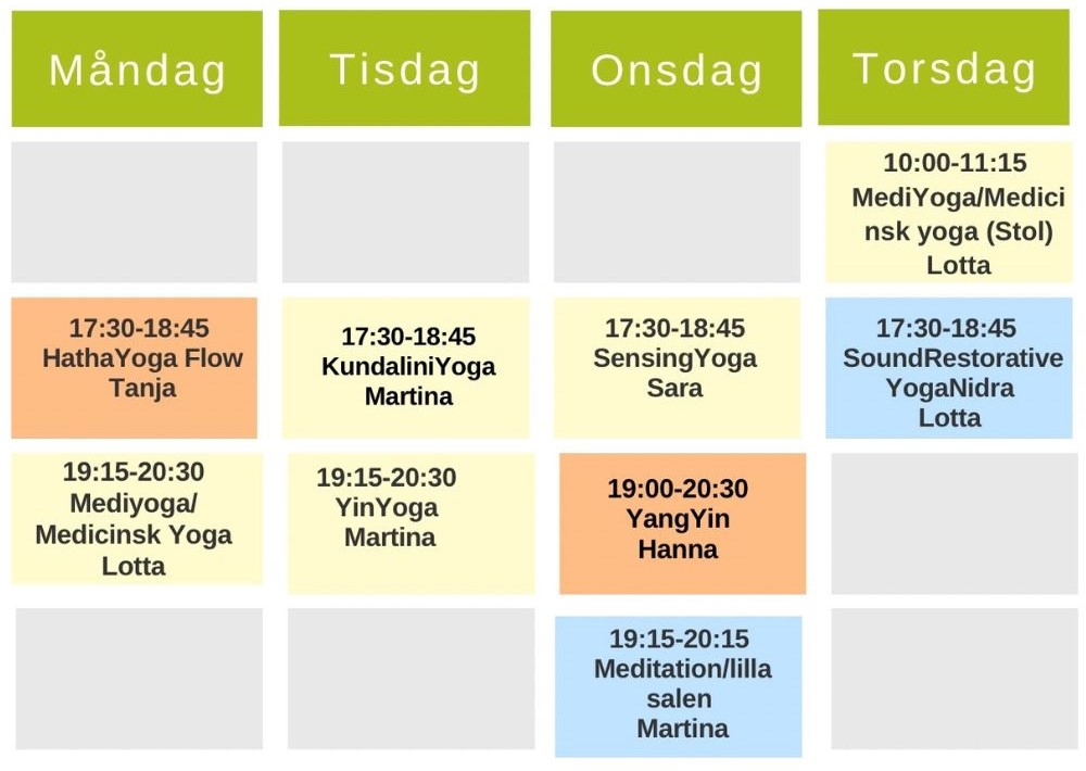 Prova på Yoga och meditation vecka 33 2025 Prova på Yoga och meditation vecka 33 2025
